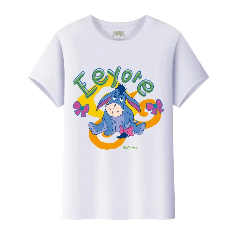 لطيف ديزني ويني ذا بوه تيجر طباعة المتضخم تيز س الرقبة بلوزة 90s النساء التي شيرت الأطفال تي شيرت الأسرة الملابس الرجال بلايز