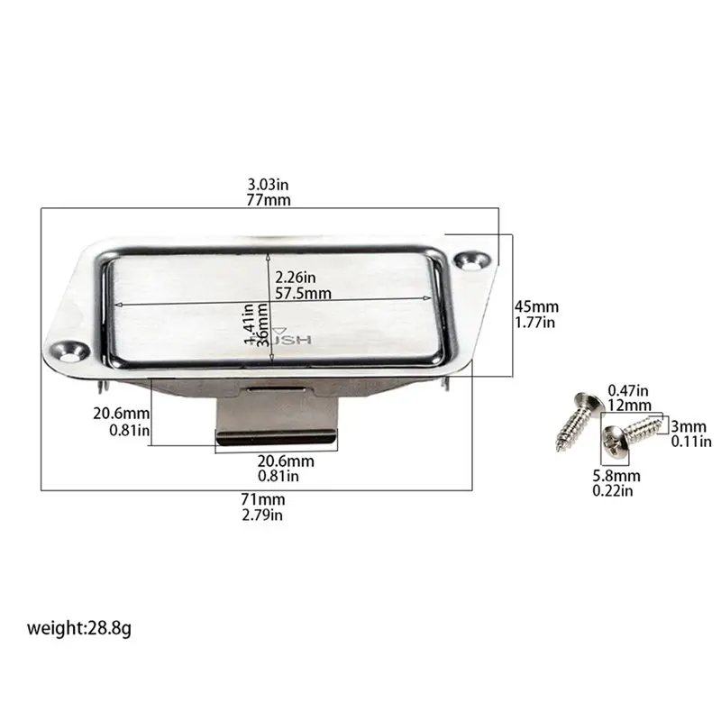 【STABLE QUALITY】2X 9V Guitar Battery Box Push-Button Guitar Battery Compartment For Active Guitar Bass Bevel Style