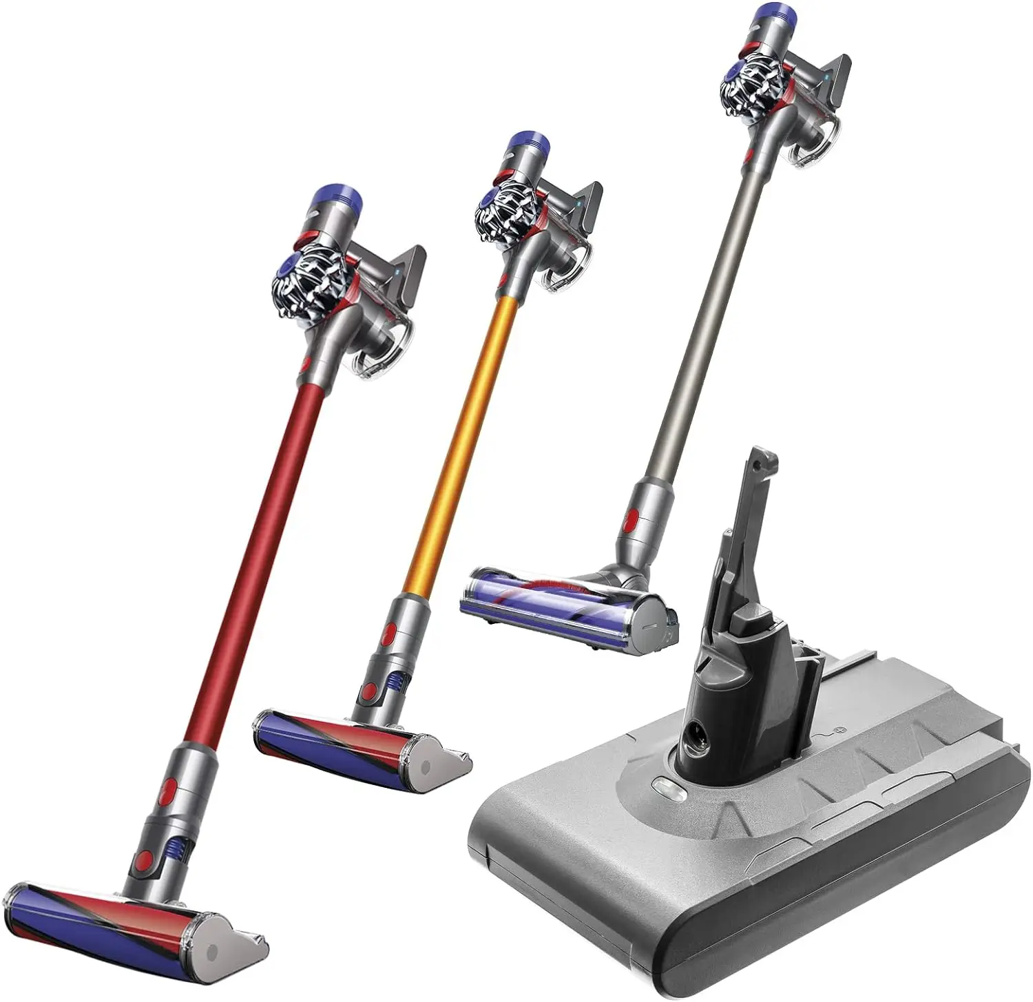Сменный аккумулятор для Dyson V8, V8 Absolute, V8 Absolute Cord-Free, V8 Animal, V8 Animal Exclusive, V8 Fluffy, V8 ranG E 215681