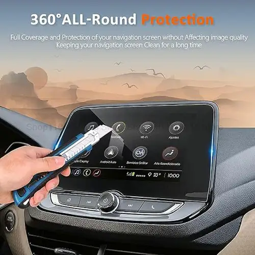Imagen 2 del producto Protector de pantalla de vidrio templado para Chevrolet Onix Plus Turbo 2020, radio de infotación de coche de 8 pulgadas, navegación gps antiarañazos