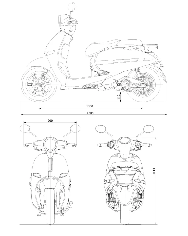 High Speed Electric Motorcycle 150km H