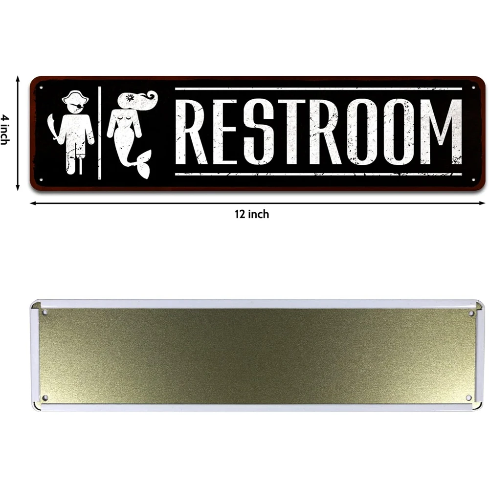 Retro Barber Shop Road Sign, Funny Coffee Bar Wall Poster, 16x4inches, Restroom Tin Sign, Outdoor Decor, Street Tin Signs, WY302
