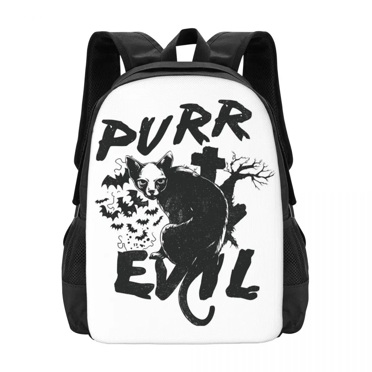

Purr Evil Backpack Hot Sale Daypack Large Capacity Boys Girls BookBag School Bag Shoulder Bags for Men Women