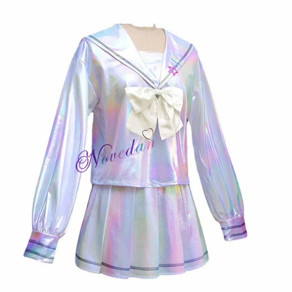 CosplayGame Needy Girl Overdose Cosplay Costume Wig Anime JK Uniform Leather Skirt Set Abyss KAngel Ame Chan Cosplay Costume