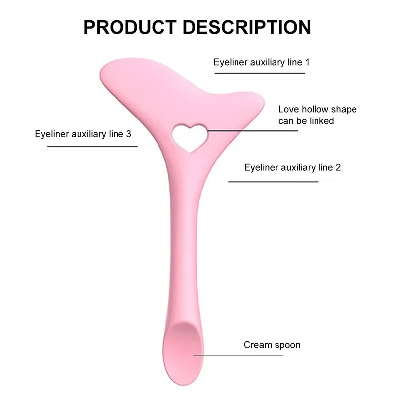 다기능 실리콘 아이라이너 스텐실 윙 팁, 마스카라 드로잉 립스틱 착용 보조, 재사용 가능한 메이크업 도구