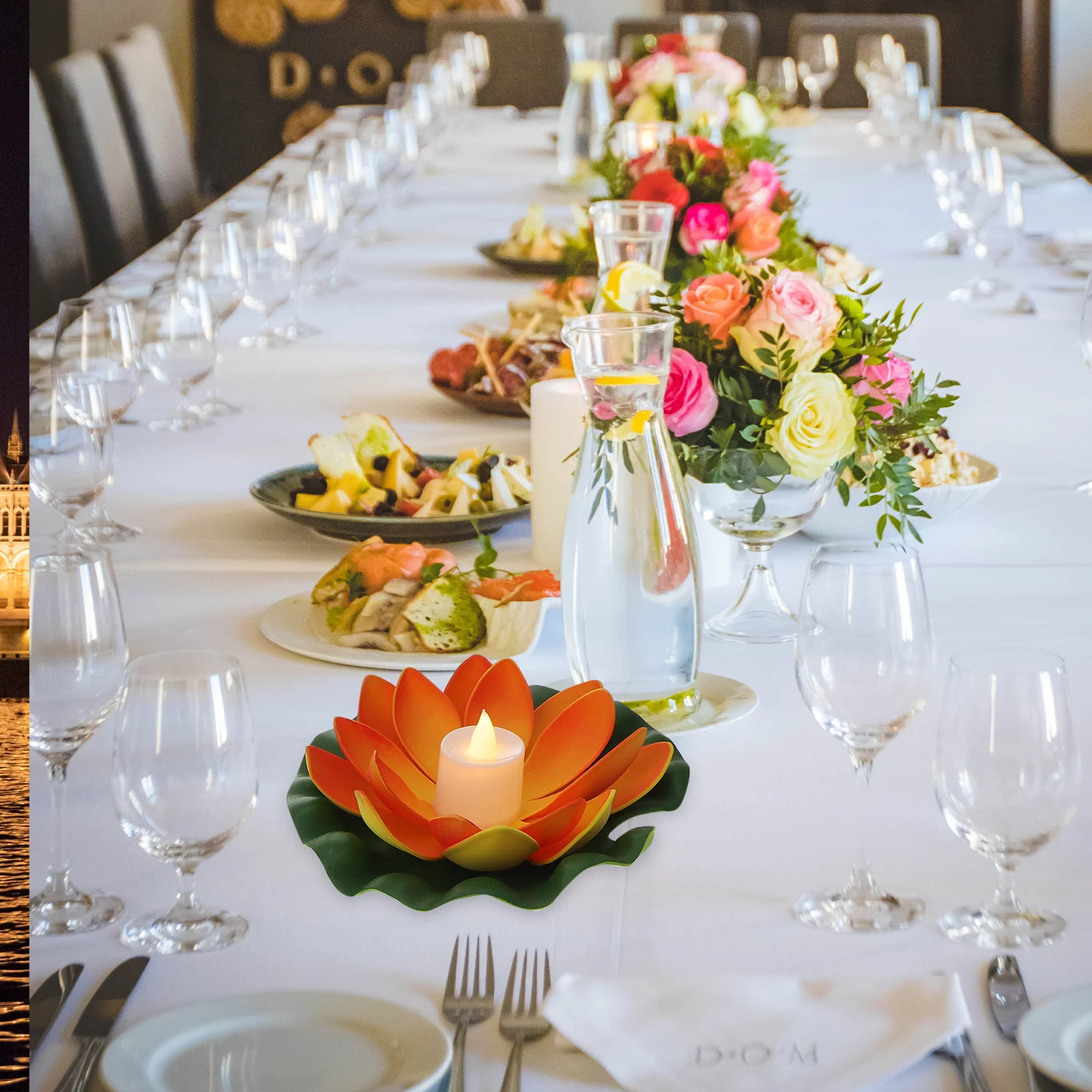 

6Pcs Lotus Lamp LED Floating Candles Eva Durable Flameless Floating Tea Lights for Spa Church Table Decoration Electronic