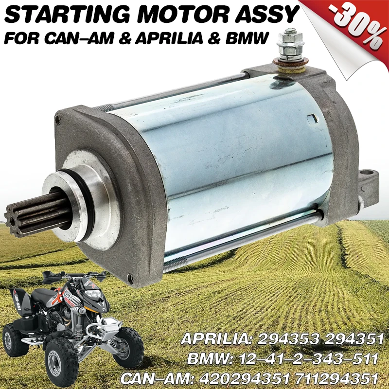 

Starting motor assy,Fits Can-Am DS650 Baja 653cc Engine & Aprilia Pegaso 650 & BMW F650GS Dakota F800ST,AP0294351 AP0294353