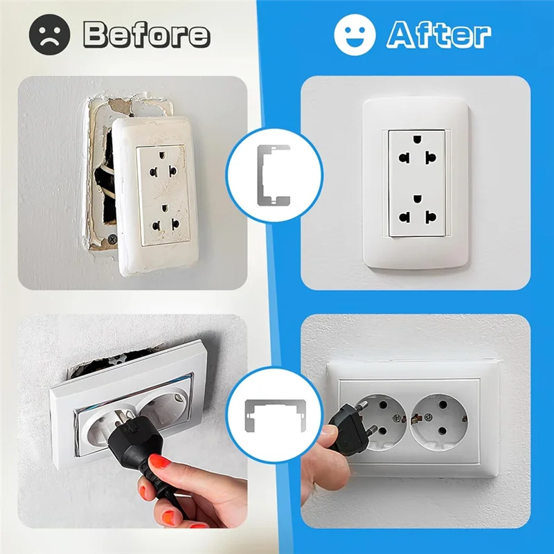 

THIVN-30PCS Receptacle Spacers Shims Leveler Wall Plate Spacer Metal Leveling Plates For Fixing Walls Electrical Outlet