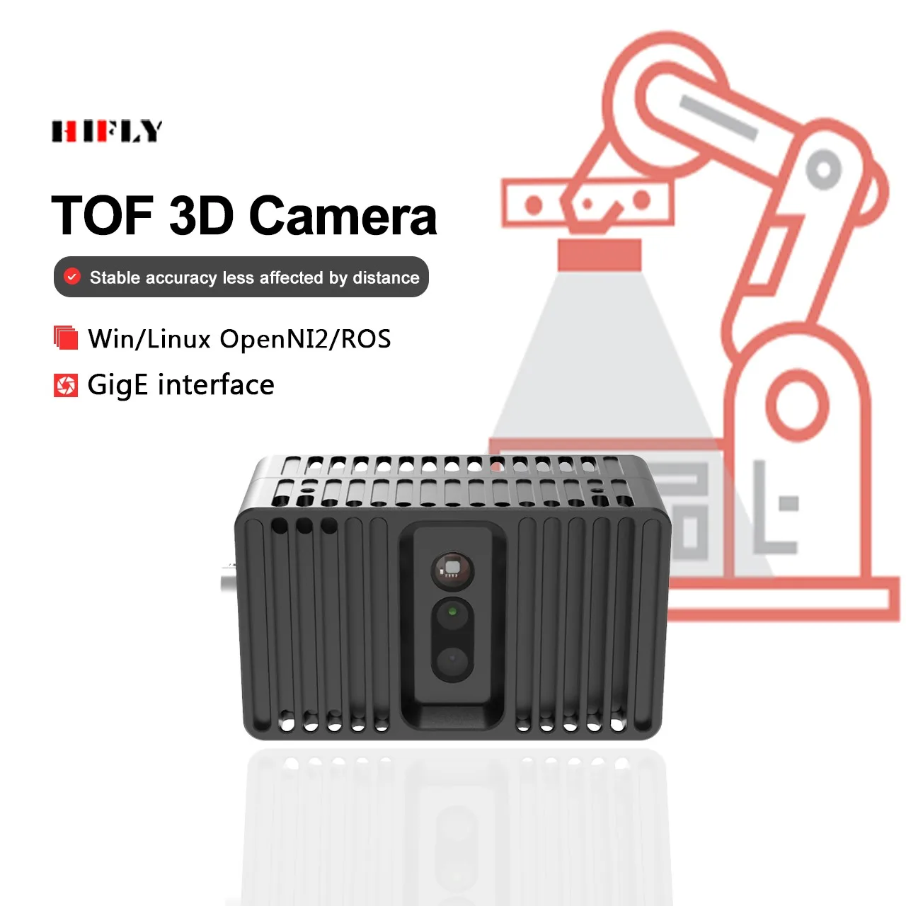 HIFLY Machine Vision Industrial Cameras High Frame Rate Mm Level Accuracy 3D Binocular Depth Structured Light Cameras