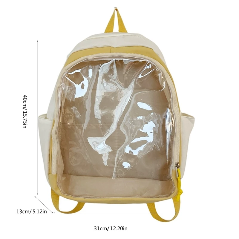 Stylish Transparent PVC School Bag Backpack with Clear Rucksack for Casual Use