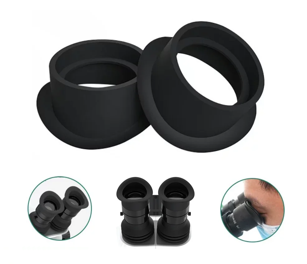 

2PC 34-38mm Binoculars Microscope Telescope 3D Rubber Eyepiece Cup Hood Eyeshield Eye Guard Cover for Lab