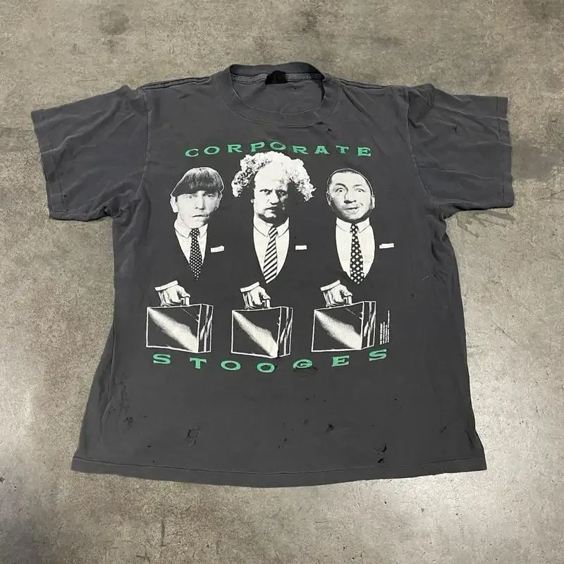 Vintage Three Stooges T Shirt Mens Large Corporate Changes Tag 1991
