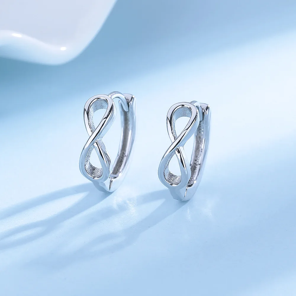 Fashionable and Minimalist Hollow Out Numbers with 8 Characters, Infinite Love Earrings, Geometric Mobius Jewelry Accessories
