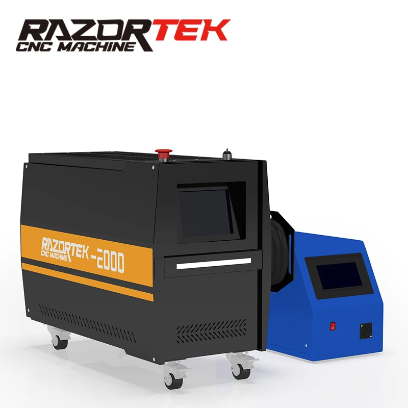 4 in 1 Mini Handled Fiber Laser Welder 1500W 2000W Laser Welding Cleaning Cutting Machine with Air Cooling System