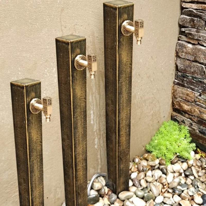 Antique Outdoor Faucet Outdoor Anti-Freezing Column Garden Balcony Courtyard Vertical Water Bolt