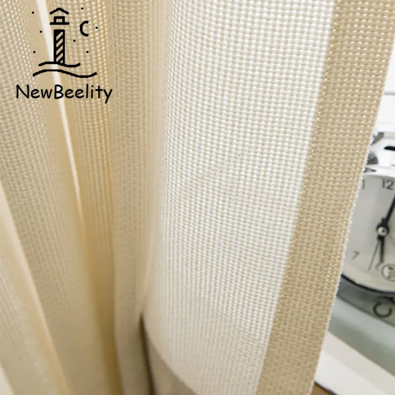 

Light-transmitting and Opaque Heat Insulation Sunscreen Hollow Square Yarn Curtains for Living Dining Room Bedroom