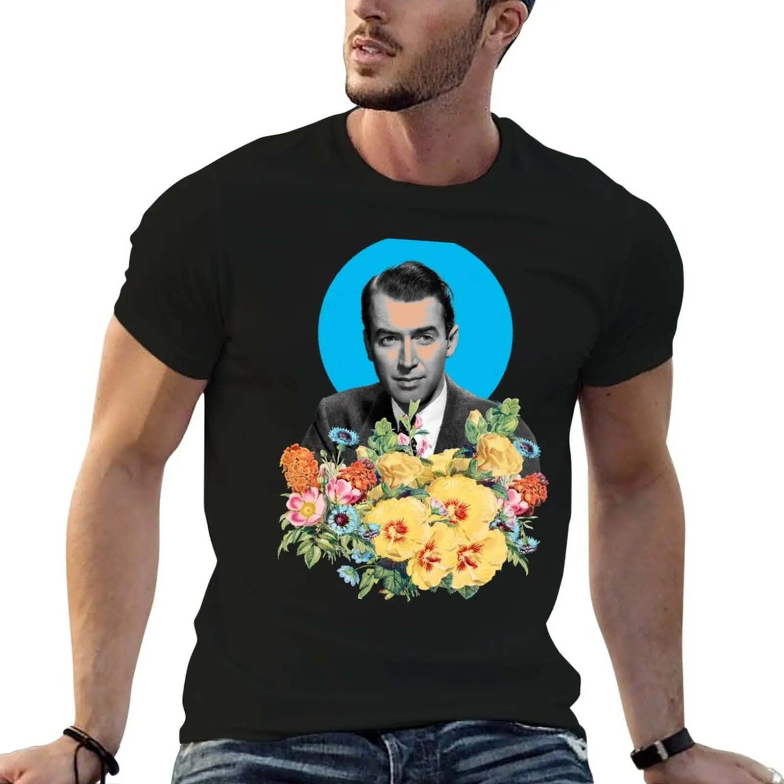 

shirt cotton shirts shirt t classic James t pack man for T-Shirt t anime portrait Stewart print custom