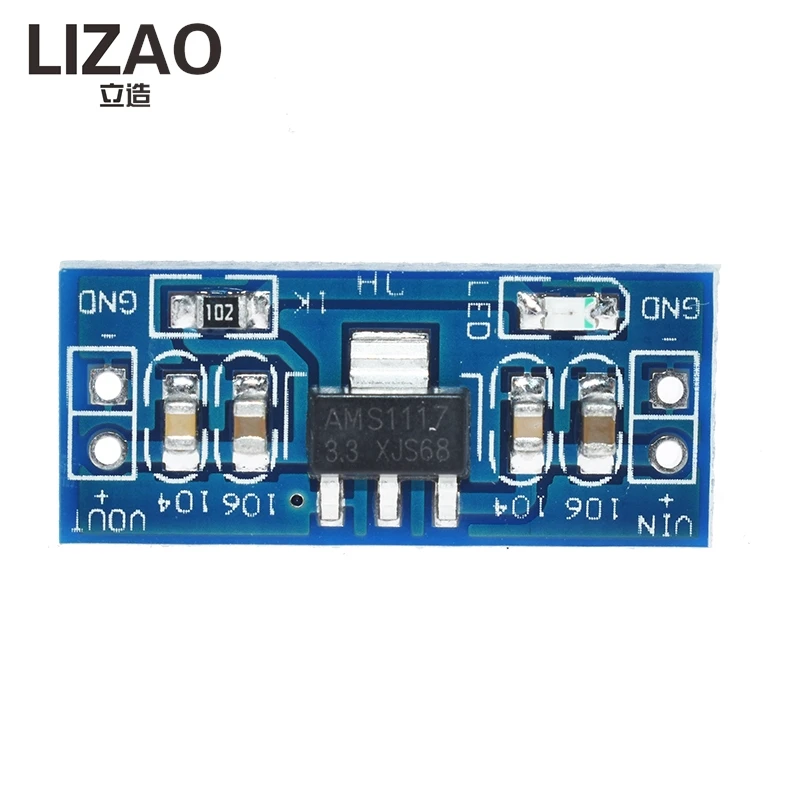 LIZAO AMS1117 Step-Down Power Module, 1.2V/1.5V/1.8V/2.5V/3.3V/5.0V Linear Regulator Board for Arduino