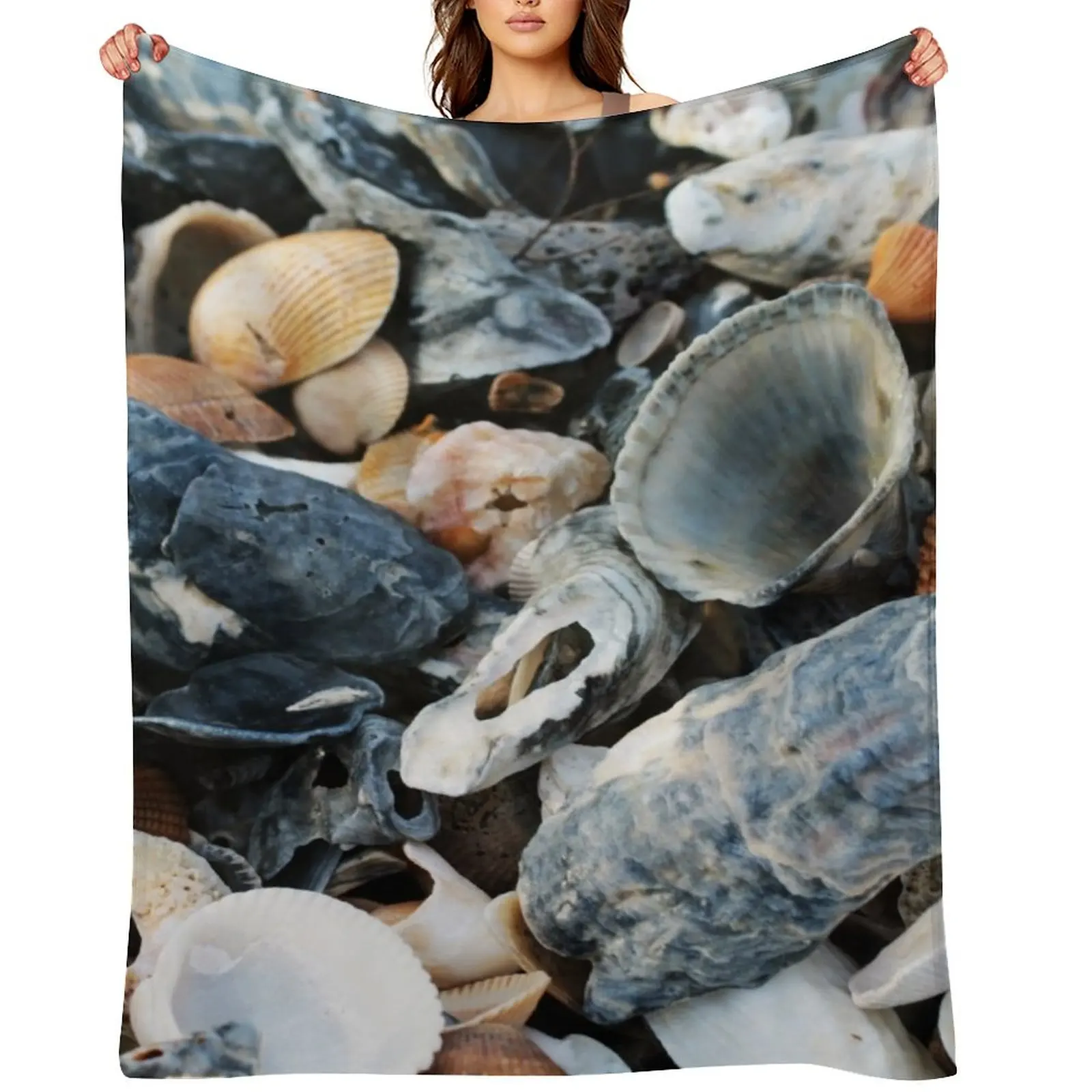 

Shells Throw Blanket Camping Luxury Designer Plush Sofa Throw Blankets