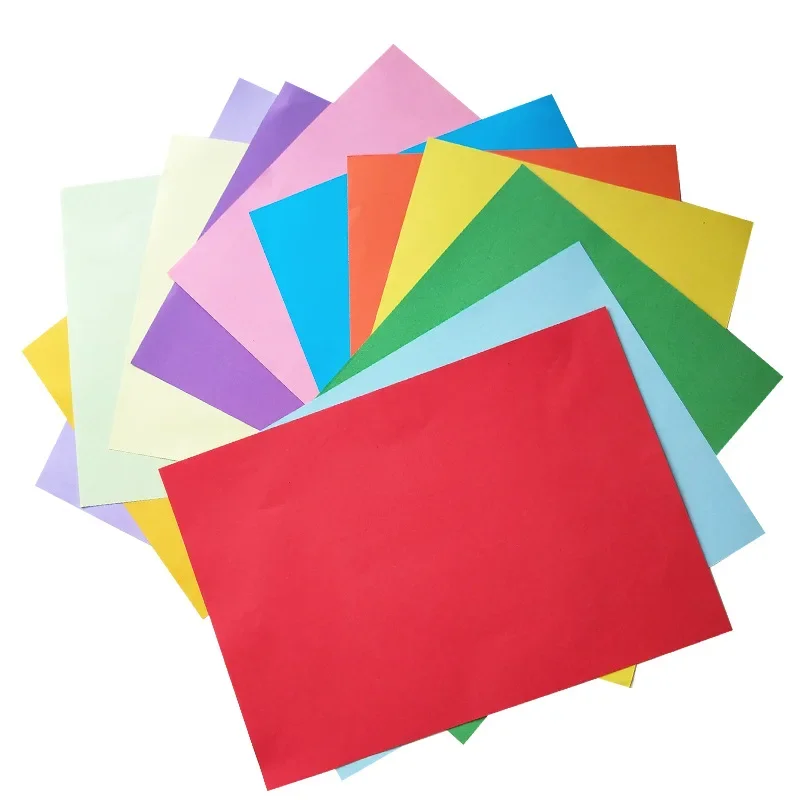 500 A4 color printed office copy paper 70g origami pink red purple light yellow green blue orange a4 paper 500 sheets  paper