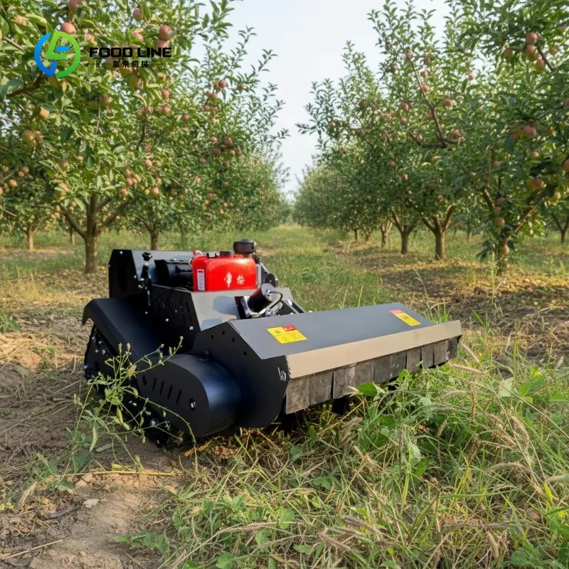 Customized Remote Control Robotic Lawn Mower Affordable High Efficiency for Agriculture Farm Orchard Large Area Grass Trimming