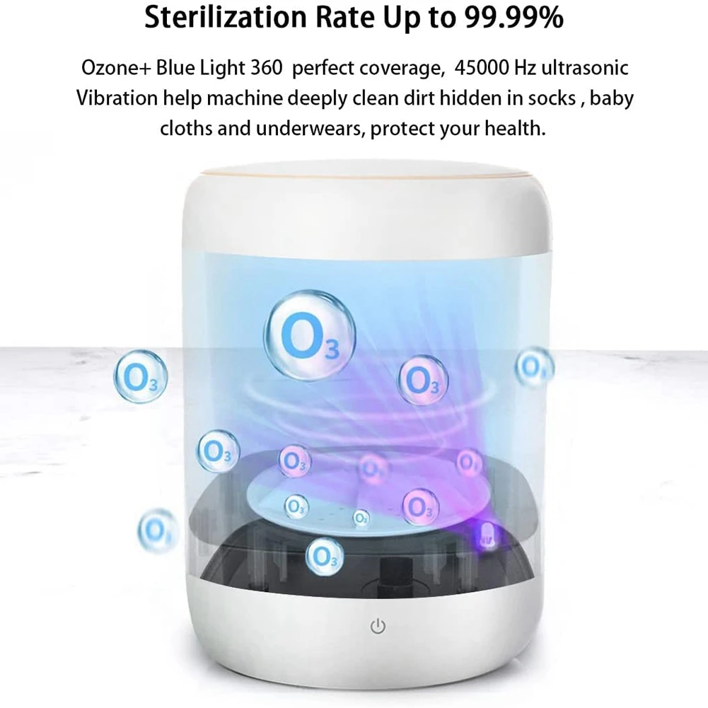 

GOOD-Portable Ultrasonic Washing Machine Mini Sock Washer Smart Timer Control Washing Cleaning Machine For Travel Business