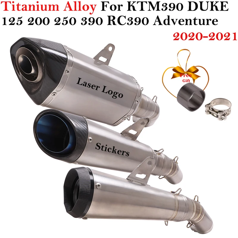 For KTM390 DUKE 125 200 250 390 RC390 Adventure 2020 2021 Motorcycle Exhaust Escape Full System Titanium Alloy Muffler DB Killer