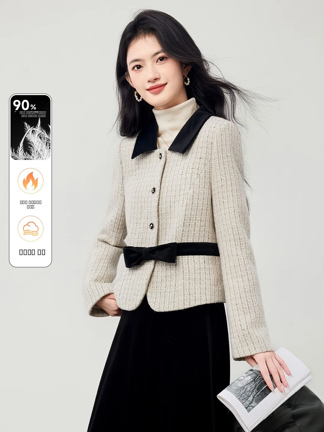 

Xinfeiyu Luxury Style Women's down Jacket 2025 Winter New 90% White Duck down Quilted Coat Korean Version Straight Cut