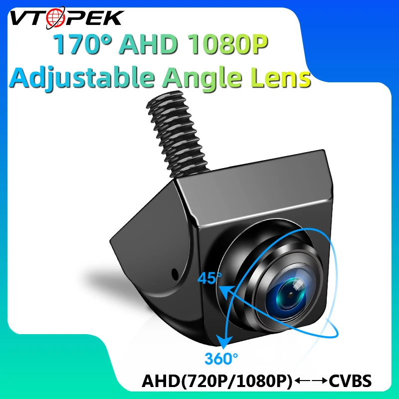 

Vtopek автомобиль AHD 1920x1080P CVBS 170 градусов рыбий глаз золотые линзы IP68 водонепроницаемое Ночное Видение 12 В универсальная фотография