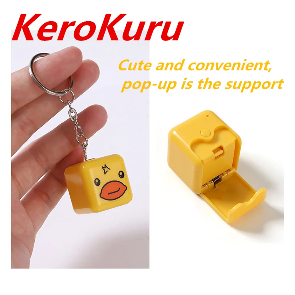 Lightweight and convenient key chain mobile phone support horizontal screen TK telescopic mobile phone support