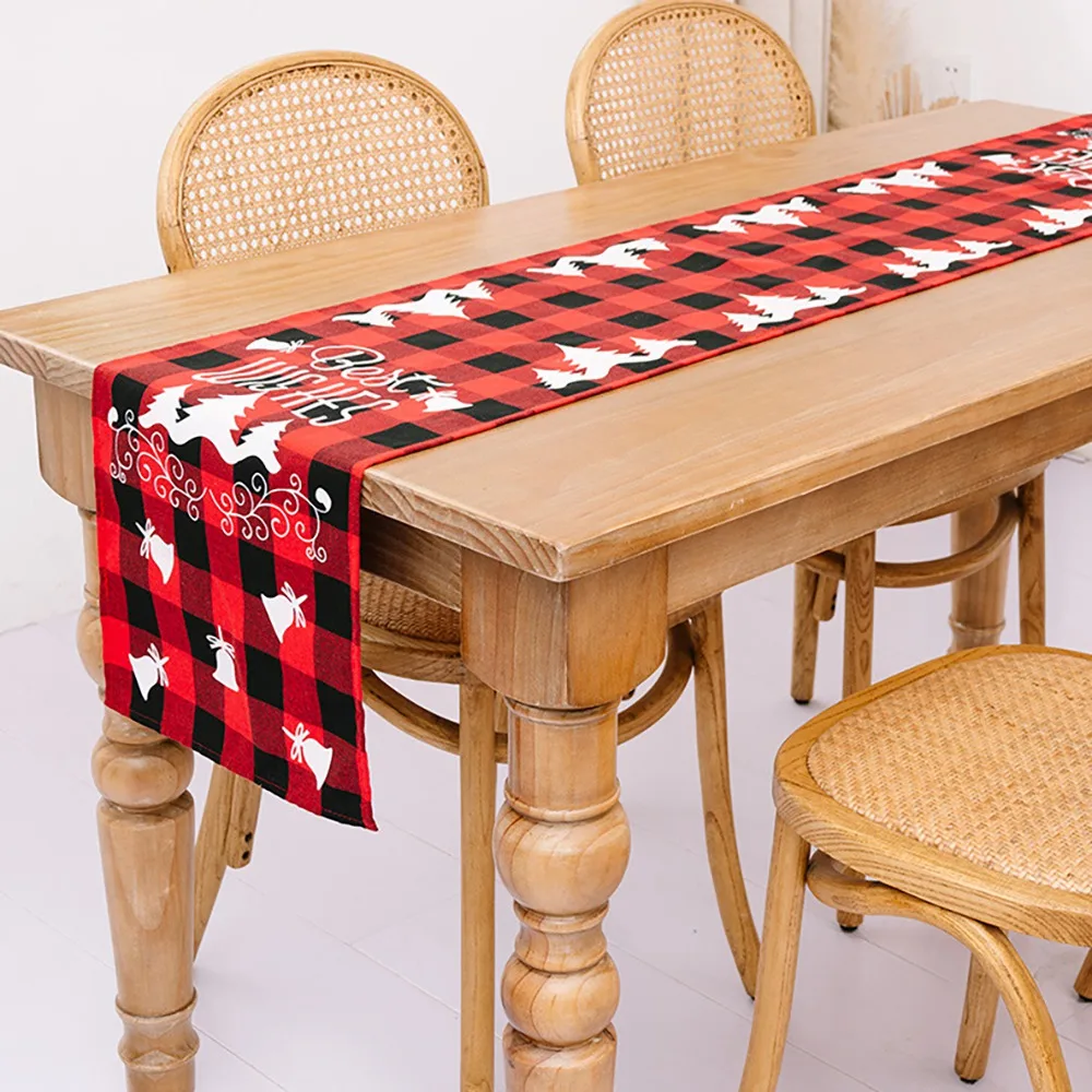 Buffalo Check Christmas Table Runner for Holiday Table Decorations Family Dinners Outdoor or Indoor Party B