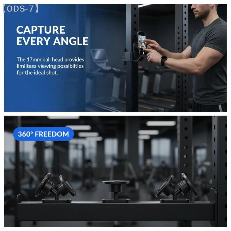 [ODS-7]Magnetic Phone Holder 360° Adjustable Golf Cart Gym Equipment Stand For Phone Universal Lazy Mobile Phone Stand【WO】