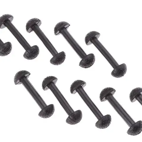 10pcs Black Rubber Motu Leg Band Replacement Connectors Vintage Figures Clip for Toy Accessories