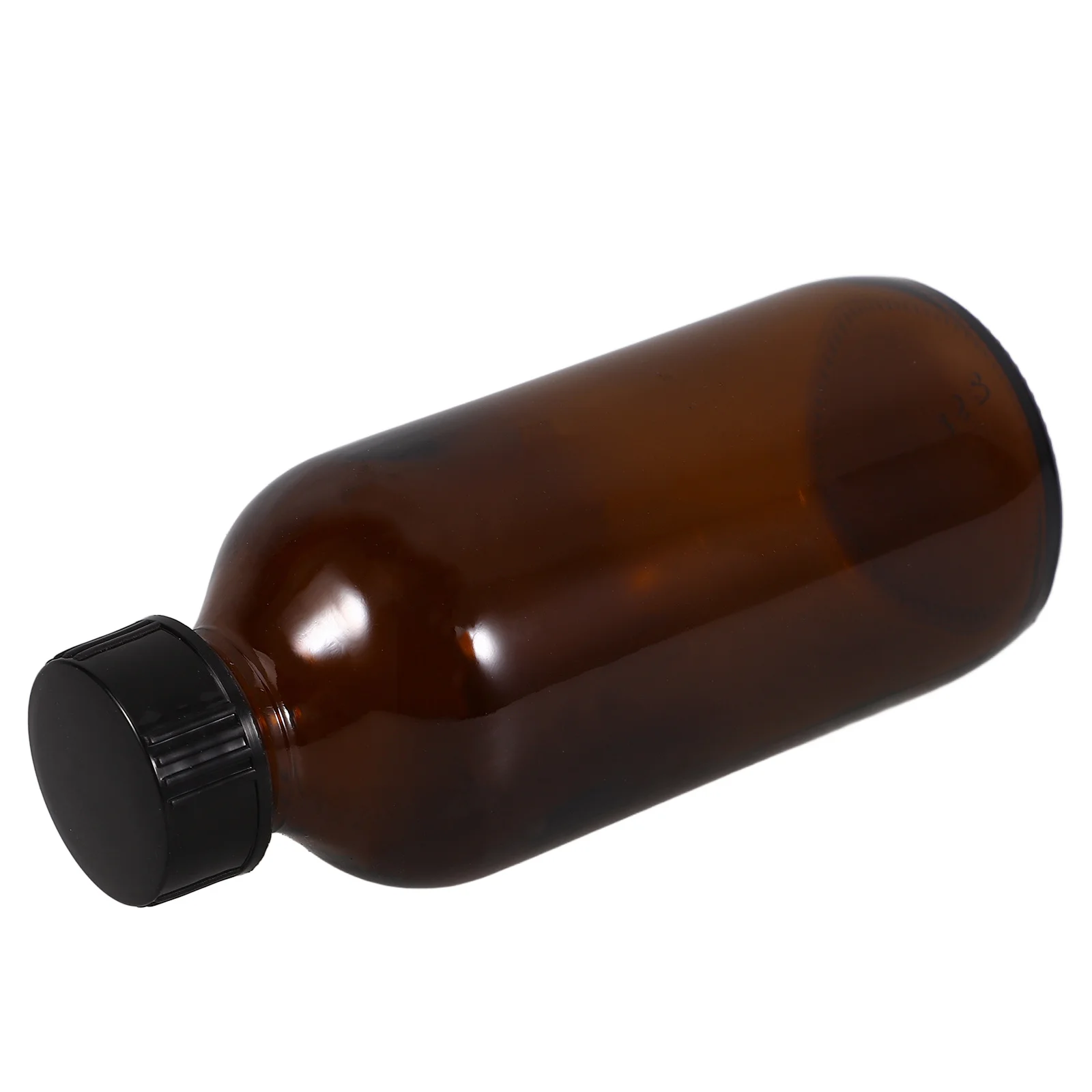 

Glass Bottle with Cap Lid Laboratory Bottles Chemical Storage Container Empty Collection
