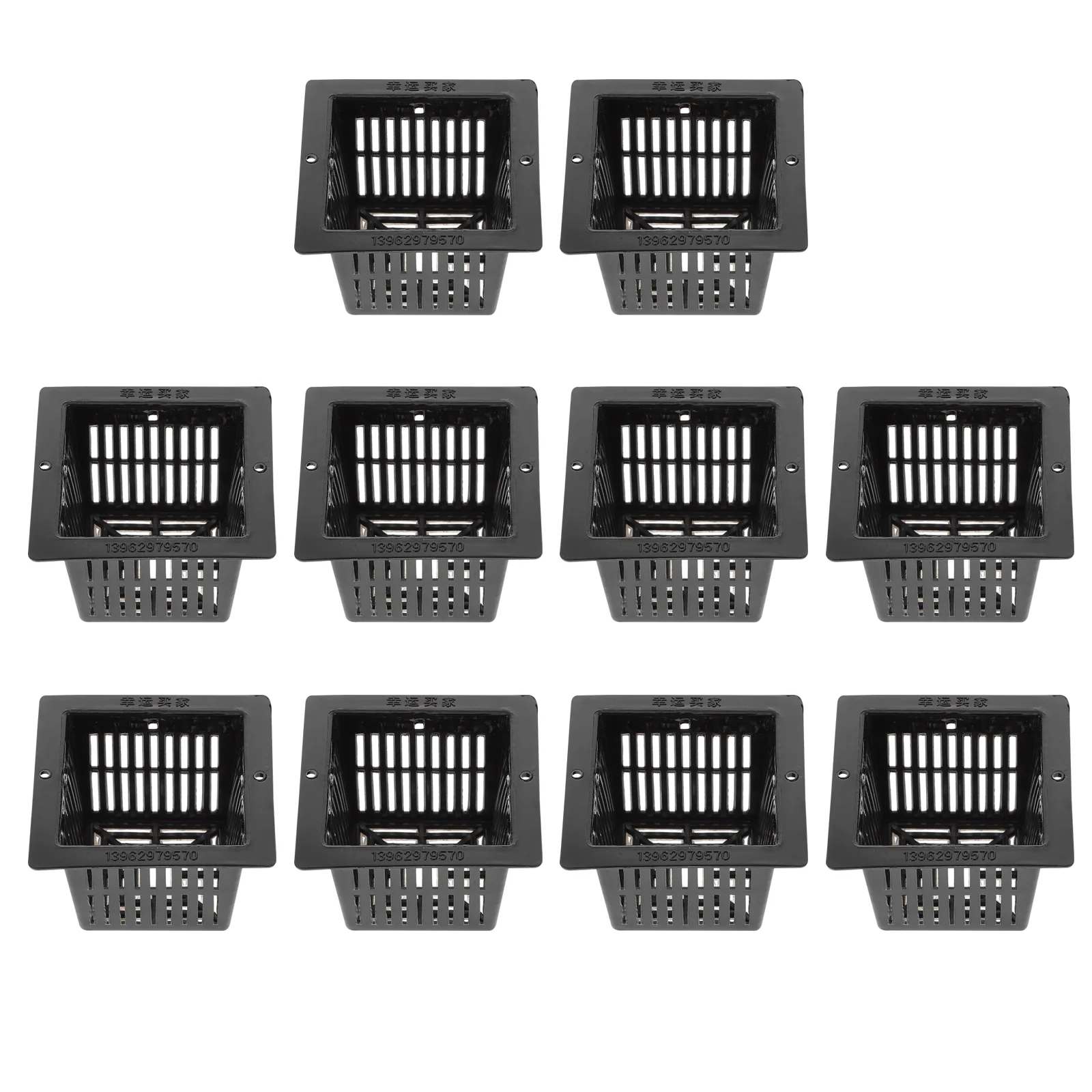 

10 Pcs Square Planting Baskets Hydroponic Vegetable Pots Containers Gardening Net Pots Root Tools for chids Tomatoes