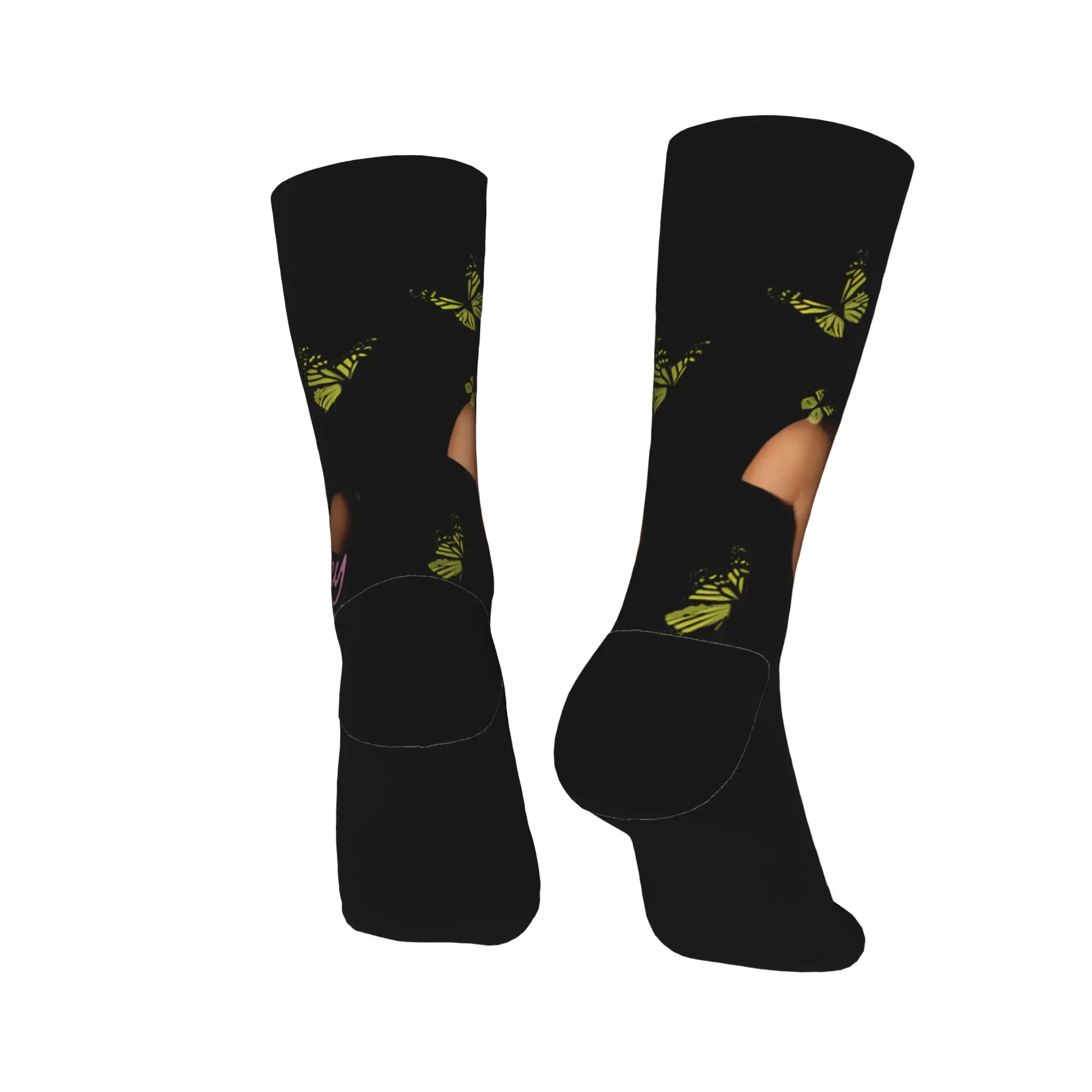 سيدني سويني الجوارب الربيع فراشة جوارب خمر النساء الرجال عالية الجودة الجوارب نمط في الهواء الطلق عدم الانزلاق الجوارب #4