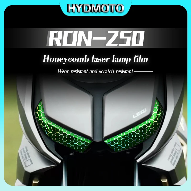 For TARO RON-250 2024 motorcycle accessories honeycomb laser lamp Film headlight taillight film transparent protection stickers