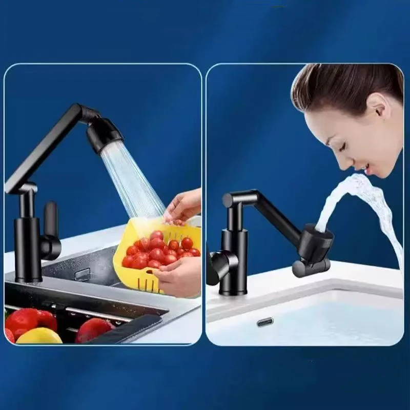 1080 Degree Swivel Faucet Robotic Arm Faucet 360 Degree Rotation Mechanical Arm Kitchen Faucet Bathroom Faucet for Kitchen Sink