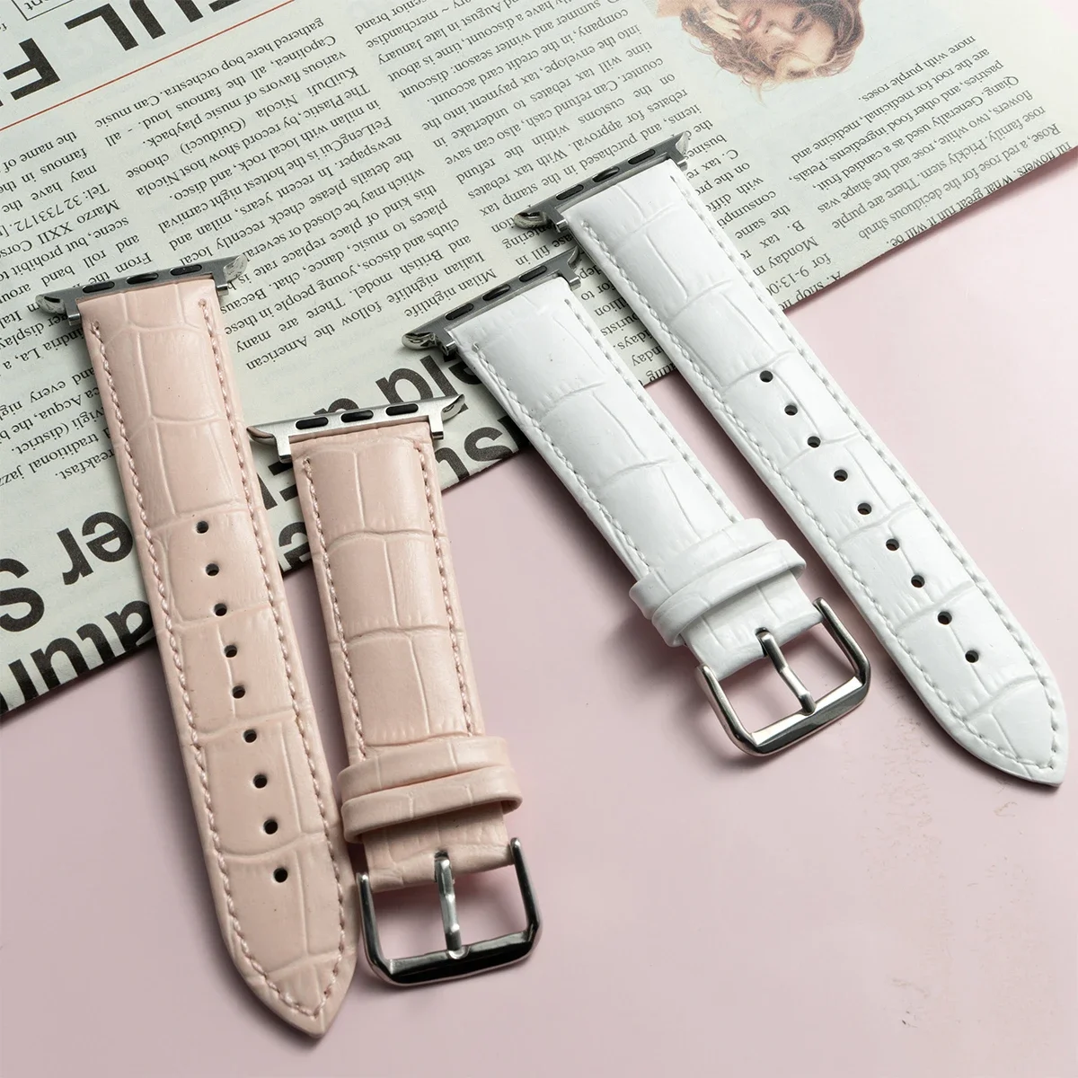 Bamboo Knot Leather Strap for Apple Watch Ultra 2 Band 49mm 45mm 41mm 40mm 46 42mm 44mm correas Iwatch 10 9 8 7 6 SE 5 Bracelet