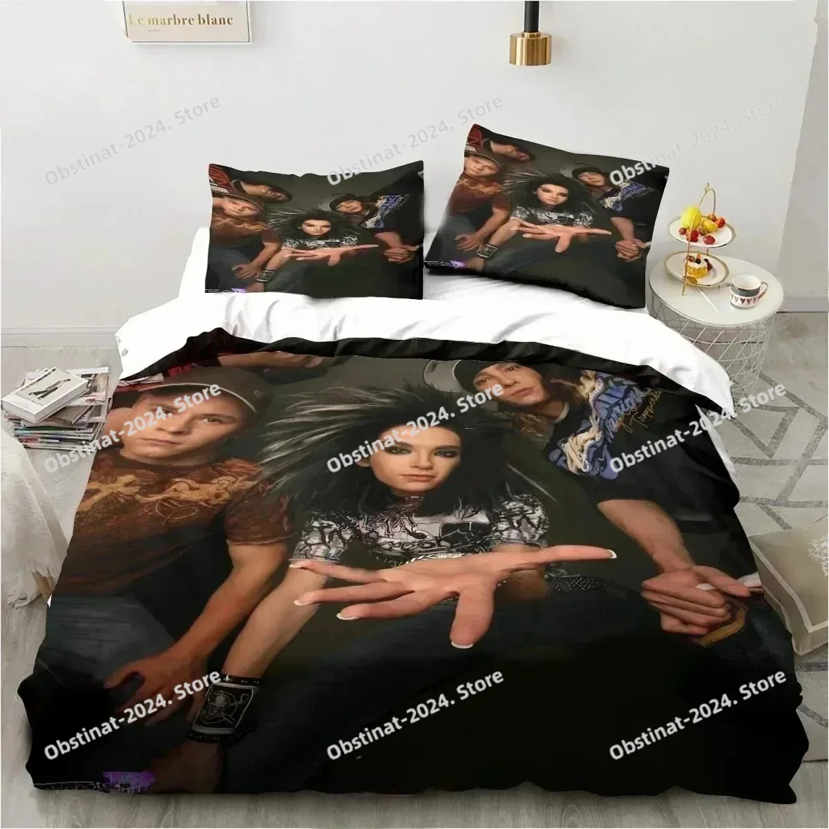 3D Print Tokio Hotel Band Bedding set Printed Duvet Cover Pillowcase Single Double Queen Super King Size Sets
