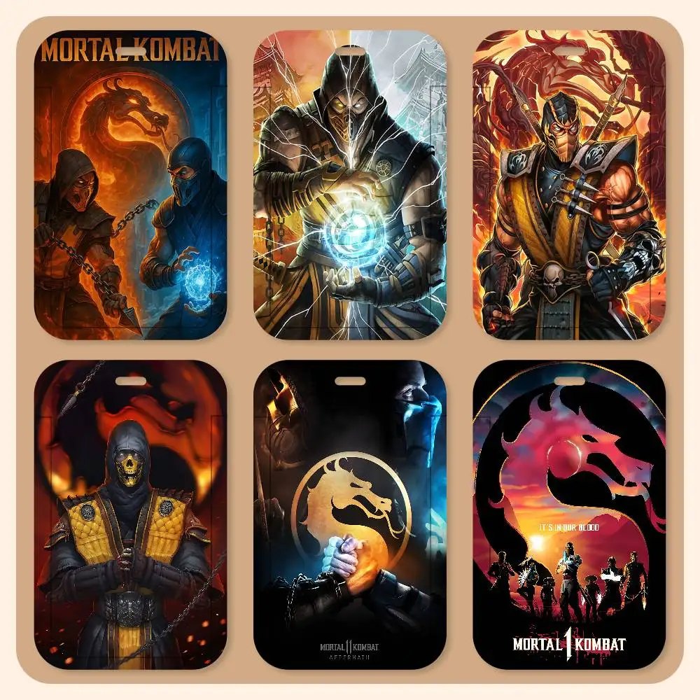 

Шнурок для ключей и карт с изображением персонажей видеоигры Mortal Kombat, держатель для студенческого удостоверения, шейный ремешок.