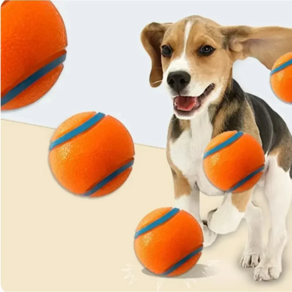 Pet Dog Puppy Squeaky Chew Ball Toy Sound Pure Natural Non-toxic Rubber Outdoor Play Small Big Dog Full of Elasticity Funny Ball