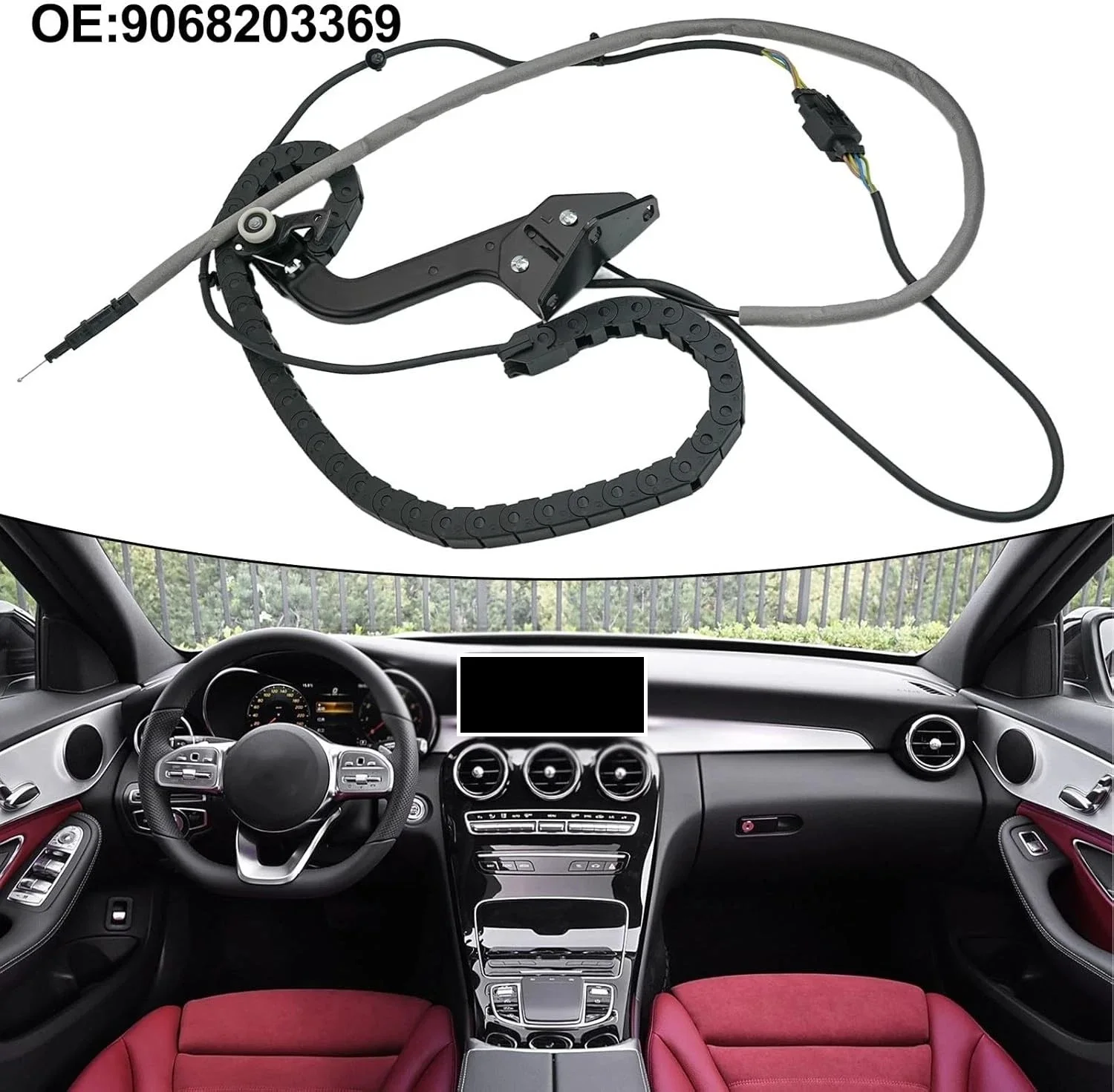 Sliding Door Cable Lower Bottom Roller Track 9068203369 for Mercedes-Benz Sprinter All Years 2006-2017 Left Side Fit