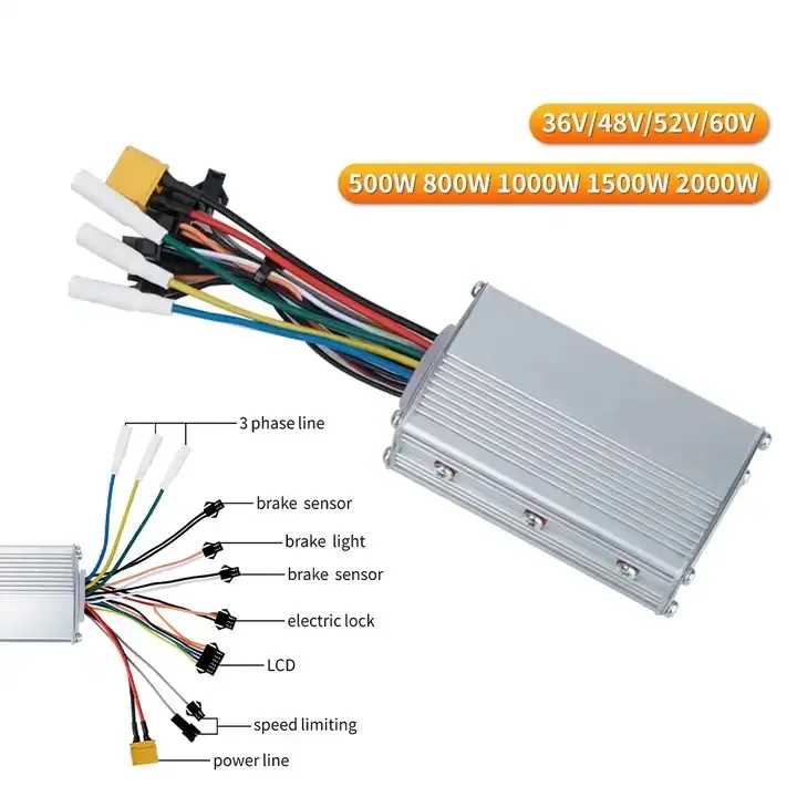 

36v 48v 52v 60v 500w 800w 1000w 1200w 1500w 2000w Scooter Ebike JP Controller