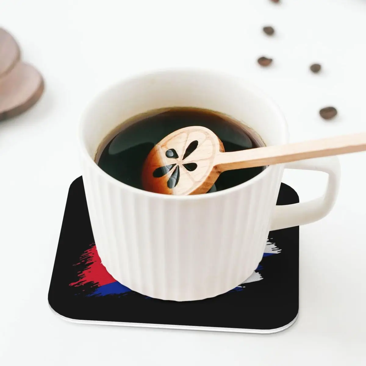 Cuba Cuban Flag Flag Coasters Coffee Mats Mug Cup Placemats Tableware Pads for Home Kitchen Dining Bar