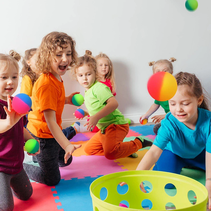 الأطفال كذاب الكرة كرات مرنة اللعب كرات القفز المطاطية الربط الألوان كرة طافية داخلي متعة الكرة لعبة للأطفال هدايا TMZ #5