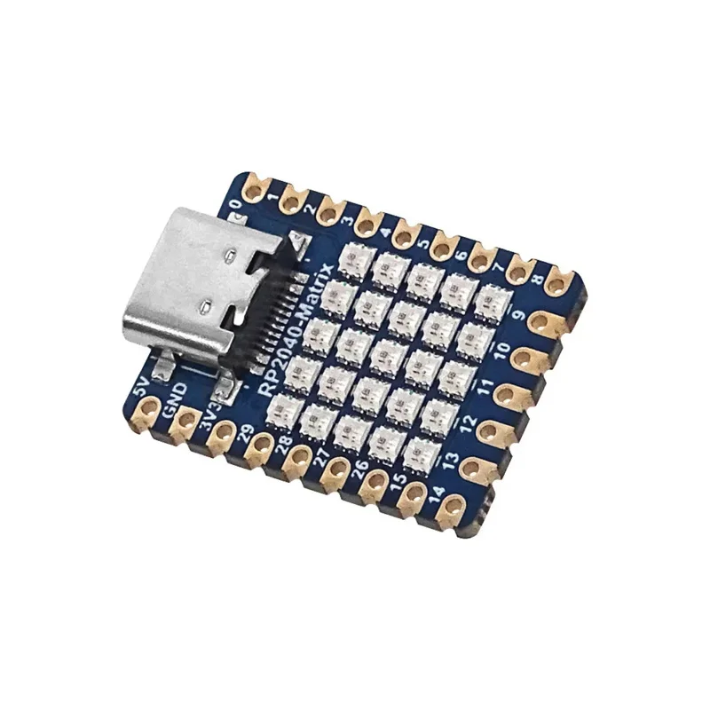 Imagem -05 - Raspberry pi Led Matrix Module Rp2040 Pico Mini x 5rgb Placa de Desenvolvimento