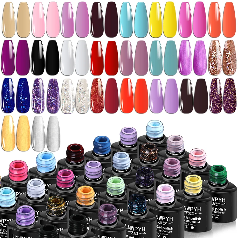 26-Color Gel Nail Polish Set with Base and Top Coat 3