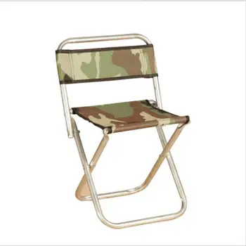 1pc outdoor fishing chair with storage bag outdoor folding portable beach chair camouflage back chair lightweight waterproof