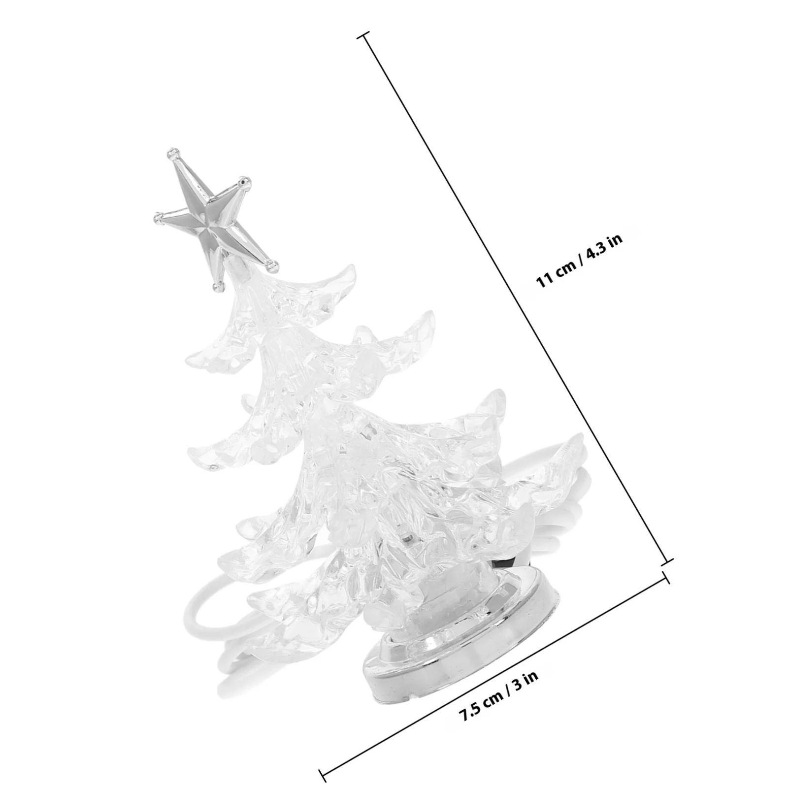 شجرة عيد الميلاد ضوء الليل واضح الاكريليك Usb Led Rgb الجنية ضوء الجدول مصباح للمنزل ديكور غرفة نوم مقهى بار #2